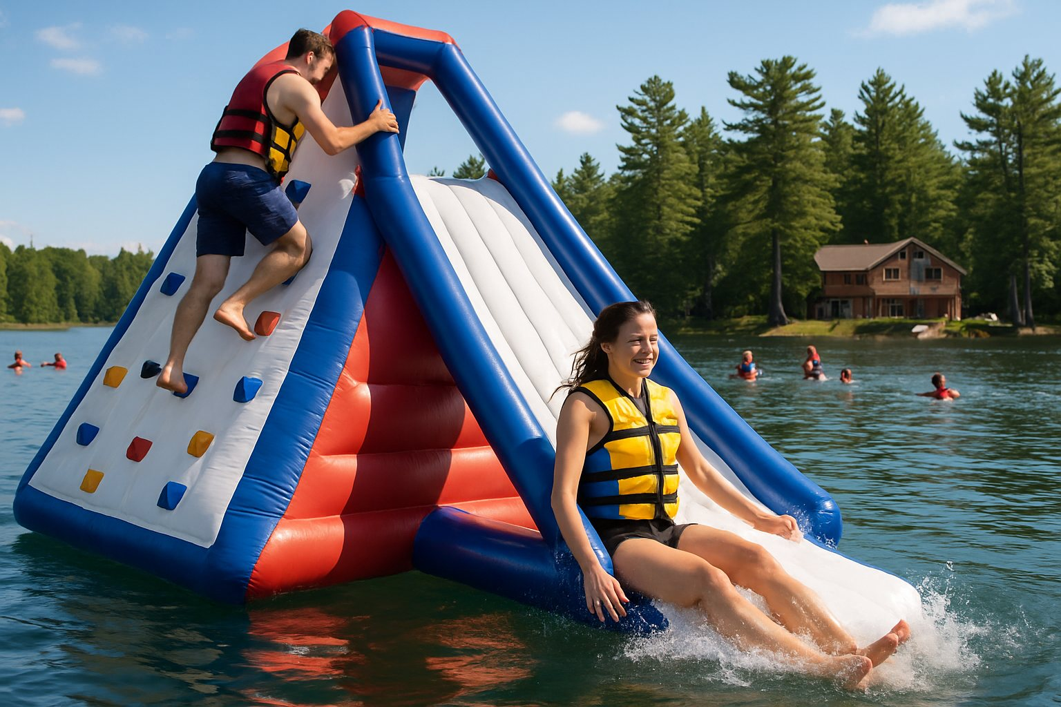 Floating Water Slide: Lake, Yacht and Water-Park Slides
